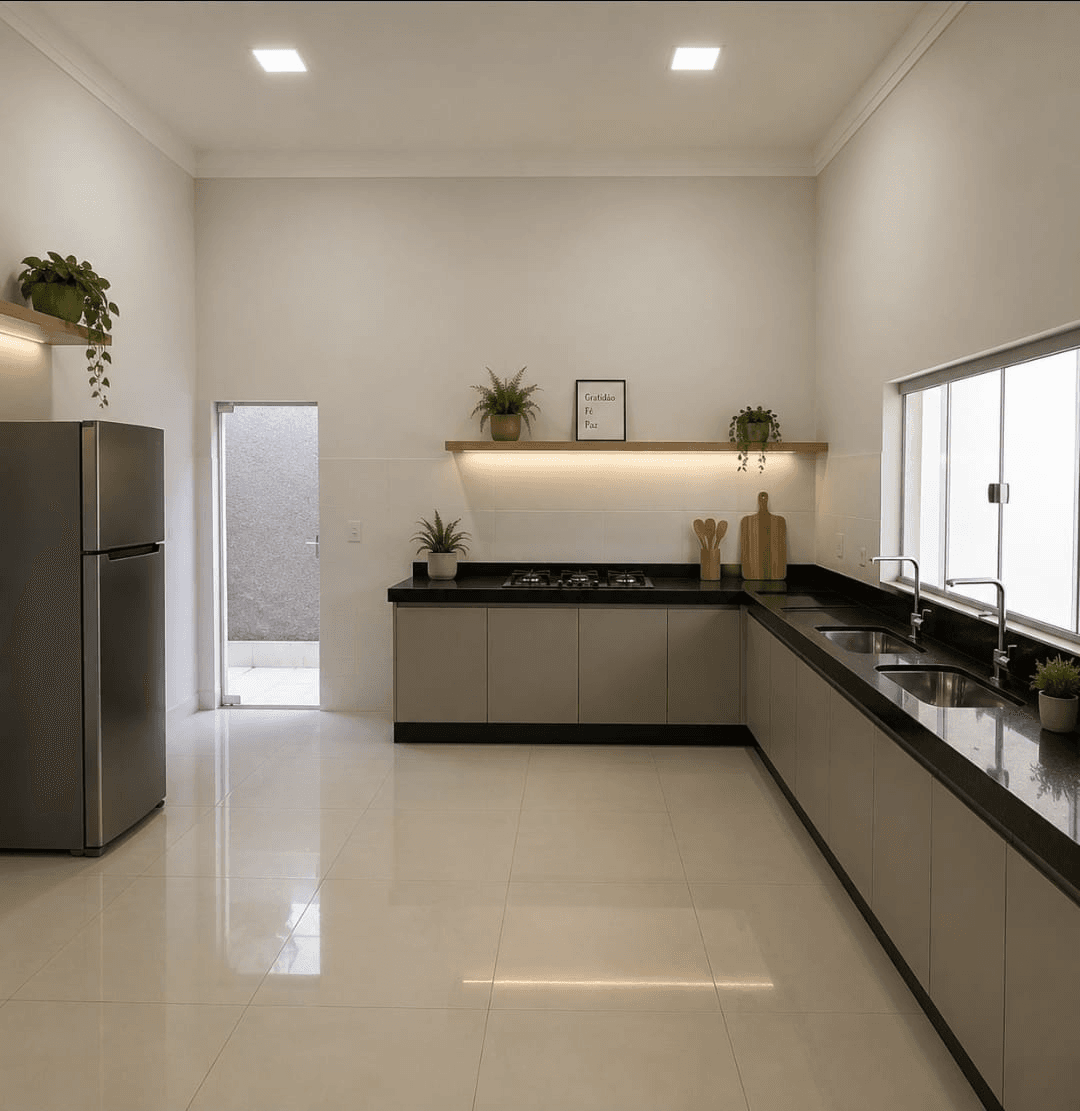 Representação visual da cozinha da nova unidade Cuidados Especiais